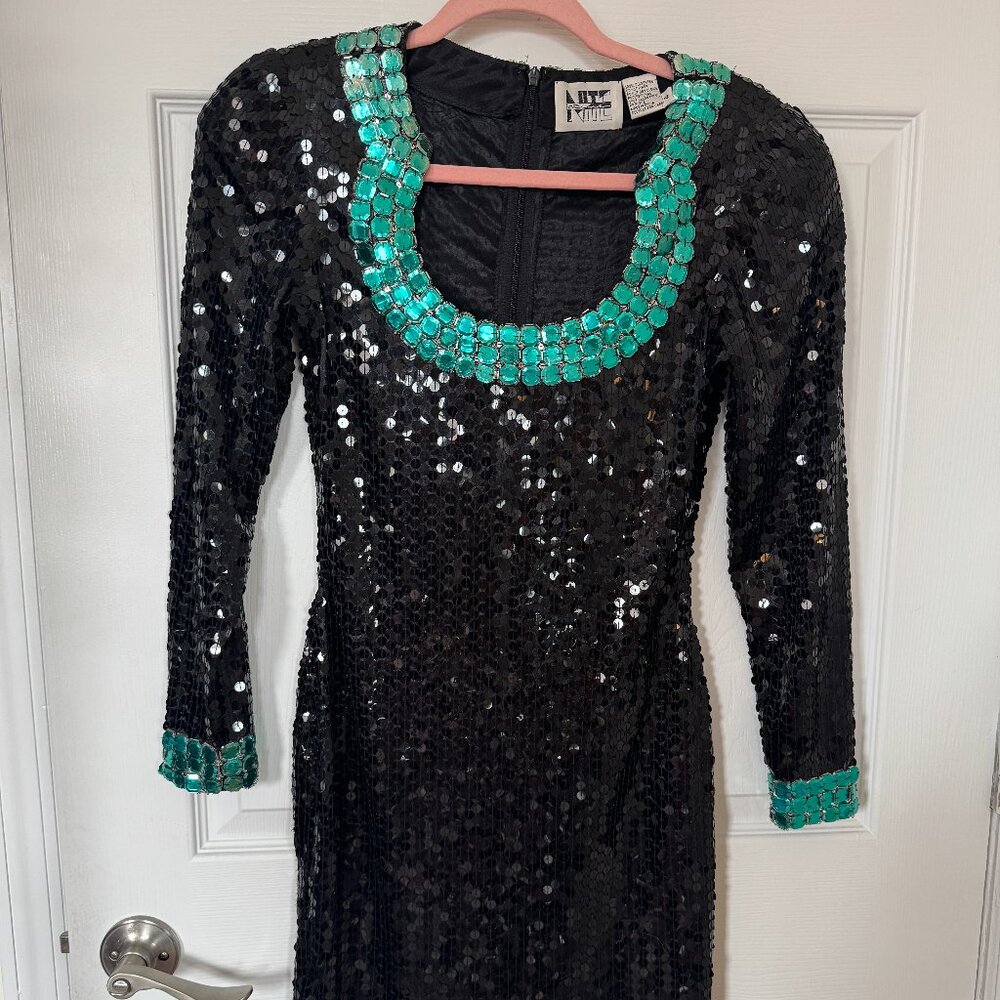 Vintage 80s/90s Nite Line Sequin Dress Size 4